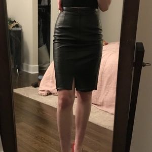 Vintage Italian leather Sandro pencil skirt